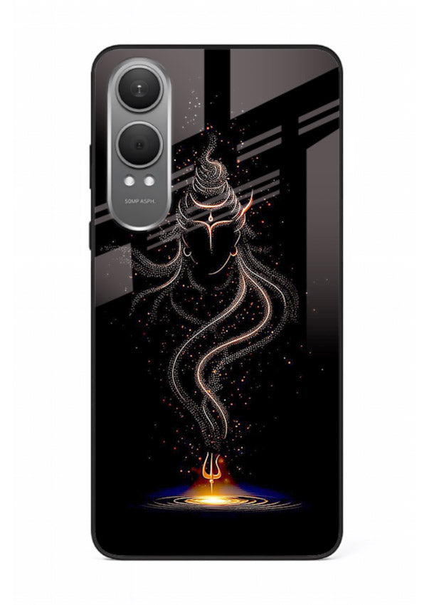 Shiva smoke form mystic art OnePlus Nord CE4 Lite glass spiritual dark theme case