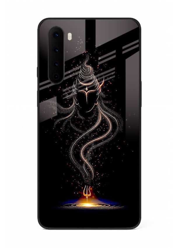 Shiva smoke form mystic art OnePlus Nord glass spiritual dark theme case