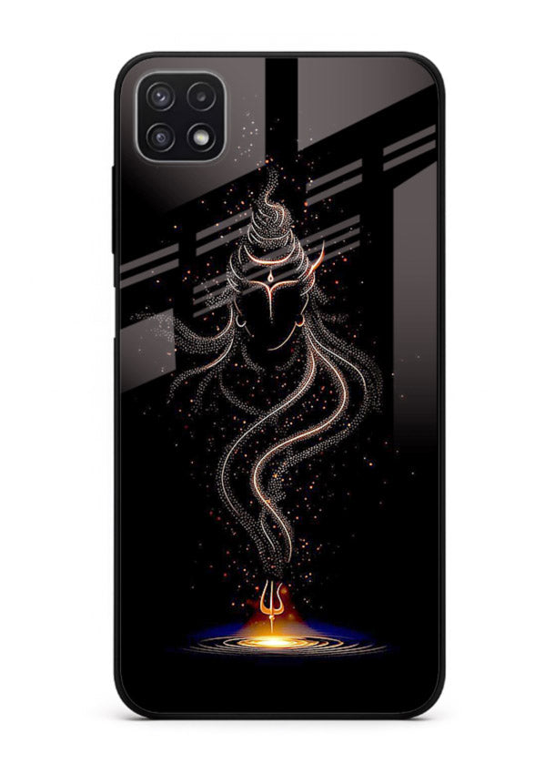 Shiva smoke form mystic art Samsung A22 5G glass spiritual dark theme case
