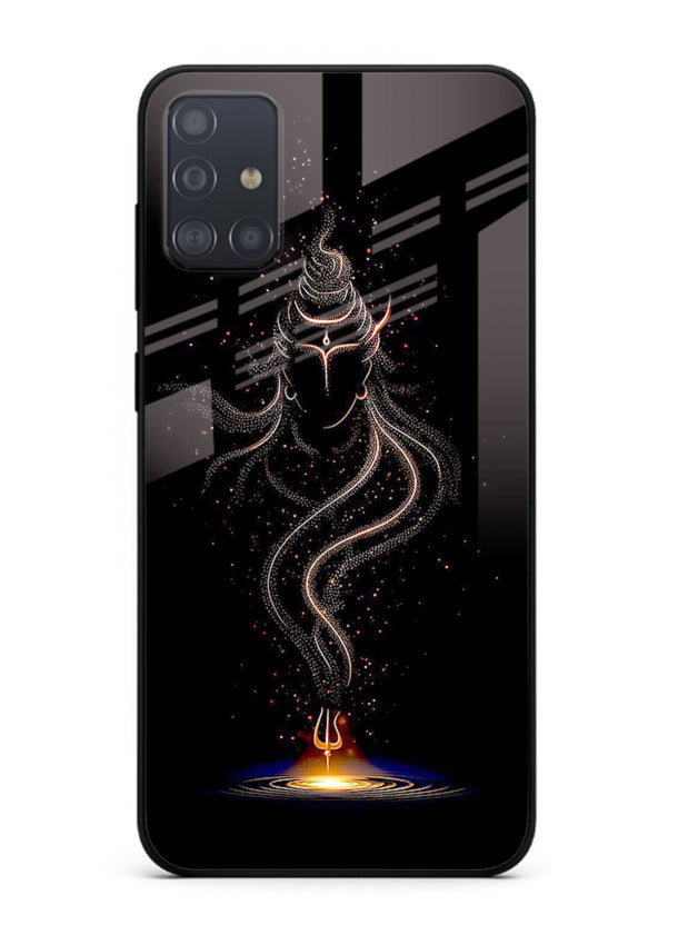 Shiva smoke form mystic art Samsung A71 glass spiritual dark theme case