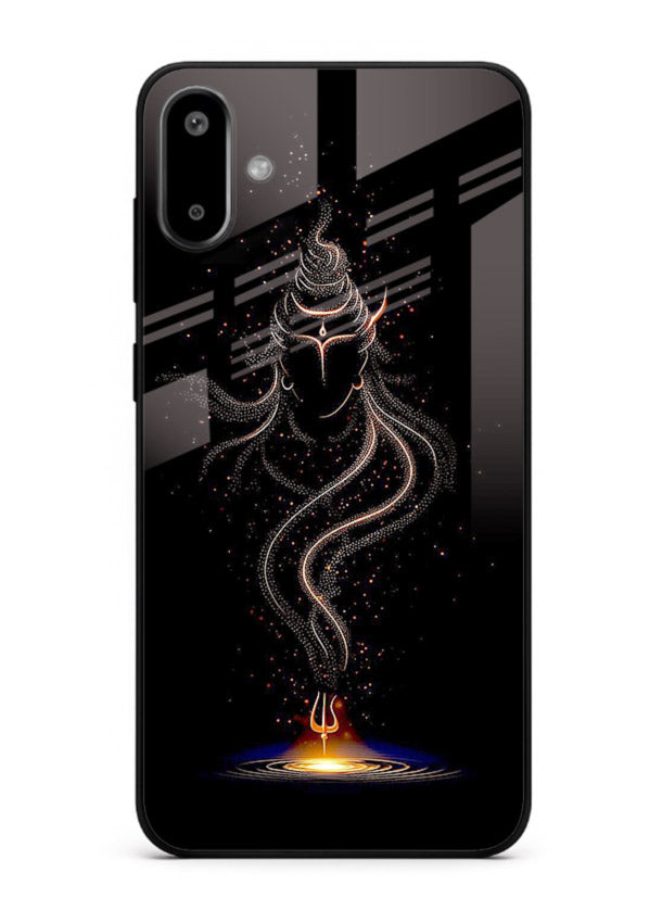 Shiva smoke form mystic art Samsung F06 5G glass spiritual dark theme case