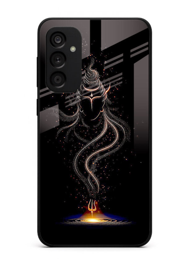 Shiva smoke form mystic art Samsung F54 5G glass spiritual dark theme case
