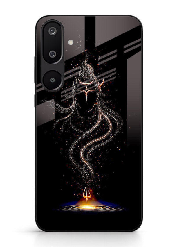 Shiva smoke form mystic art Samsung M16 5G glass spiritual dark theme case
