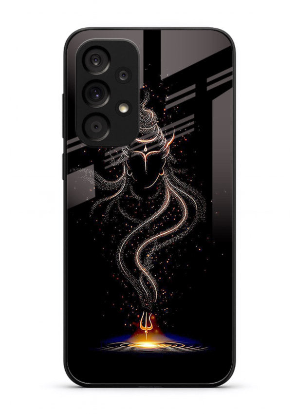 Shiva smoke form mystic art Samsung M32 5G glass spiritual dark theme case