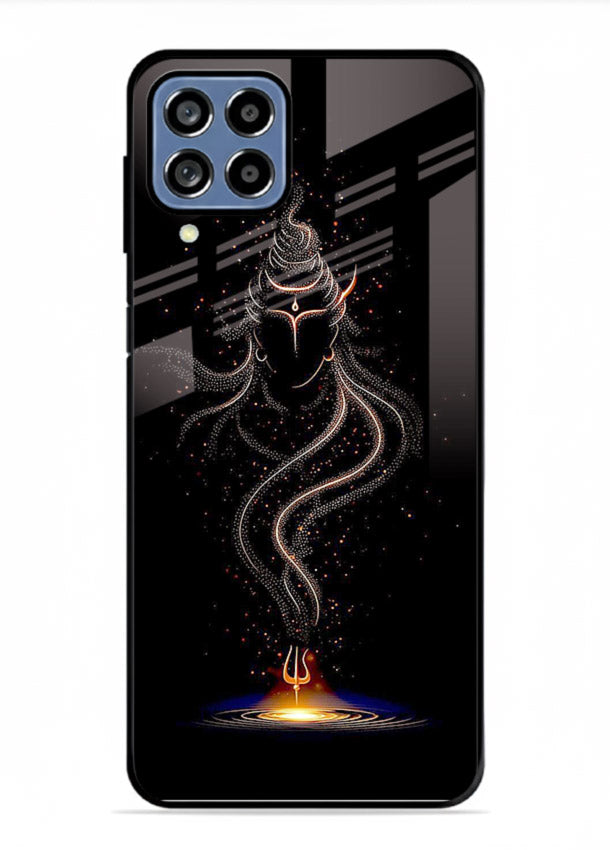 Shiva smoke form mystic art Samsung M33 5G glass spiritual dark theme case
