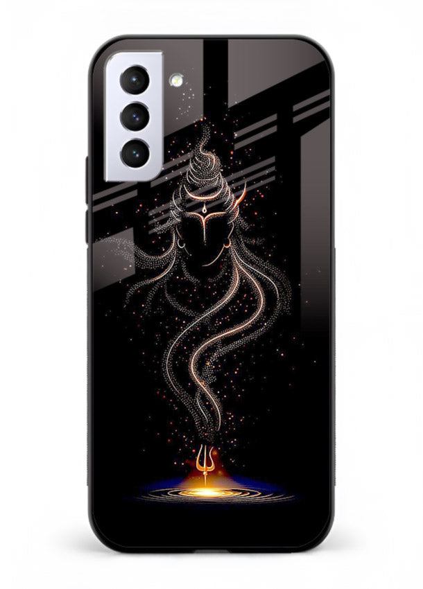 Shiva smoke form mystic art Samsung S21 Plus glass spiritual dark theme case