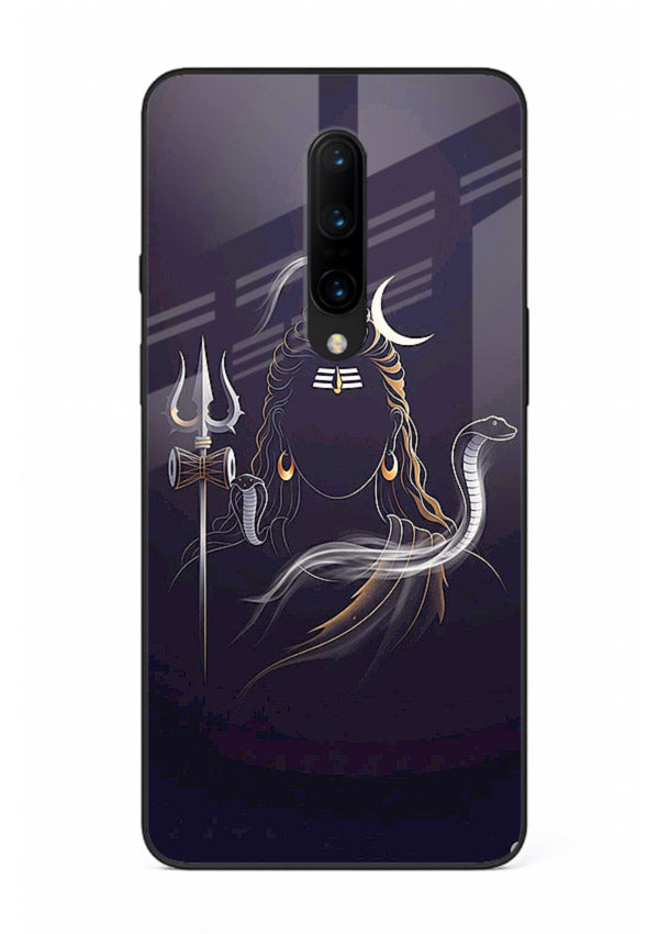 Shiva trishul dark power art OnePlus 8 bold devotional glass case