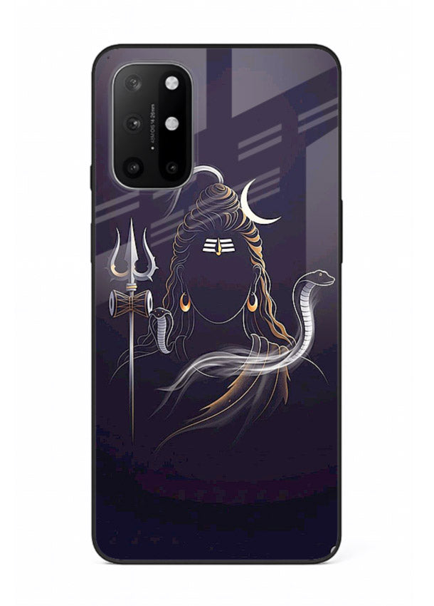 Shiva trishul dark power art OnePlus 8T bold devotional glass case