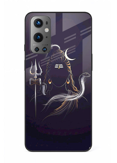Shiva trishul dark power art OnePlus 9 bold devotional glass case