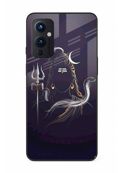 Shiva trishul dark power art OnePlus 9 Pro bold devotional glass case