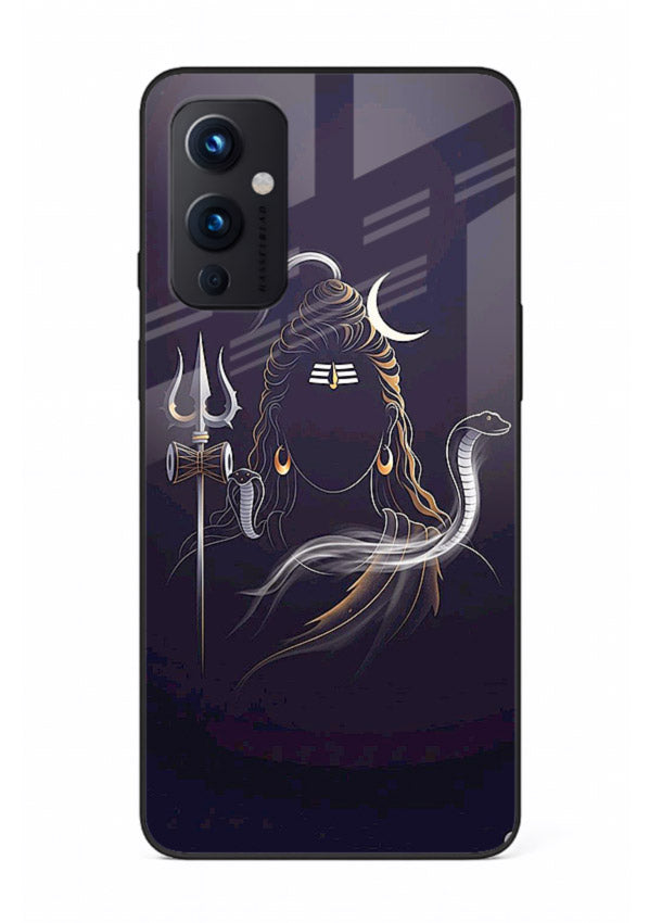 Shiva trishul dark power art OnePlus 9 Pro bold devotional glass case