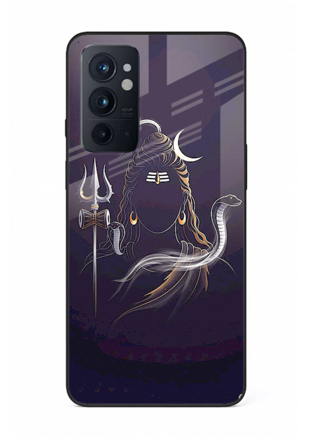 Shiva trishul dark power art OnePlus 9RT bold devotional glass case
