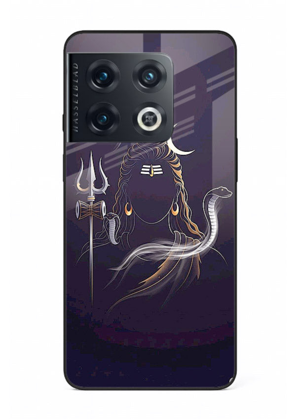 Shiva trishul dark power art OnePlus 10 Pro bold devotional glass case