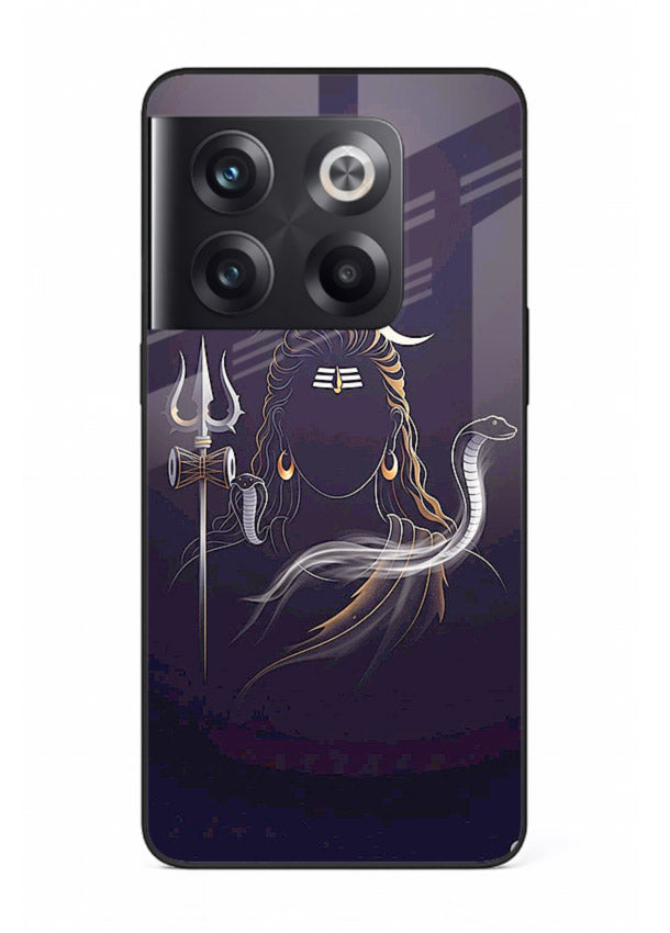 Shiva trishul dark power art OnePlus 10T bold devotional glass case