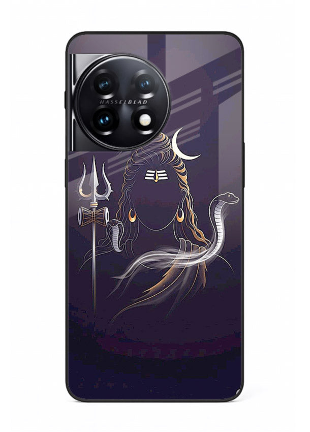 Shiva trishul dark power art OnePlus 11 bold devotional glass case
