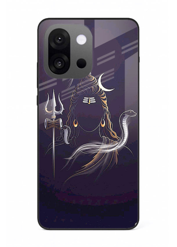 Shiva trishul dark power art OnePlus 13s bold devotional glass case