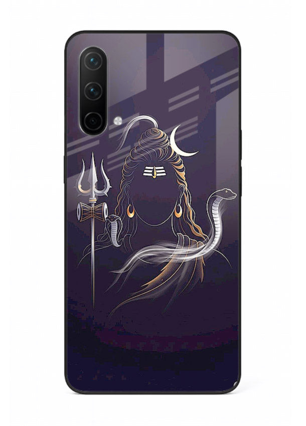 Shiva trishul dark power art OnePlus Nord CE 5G bold devotional glass case