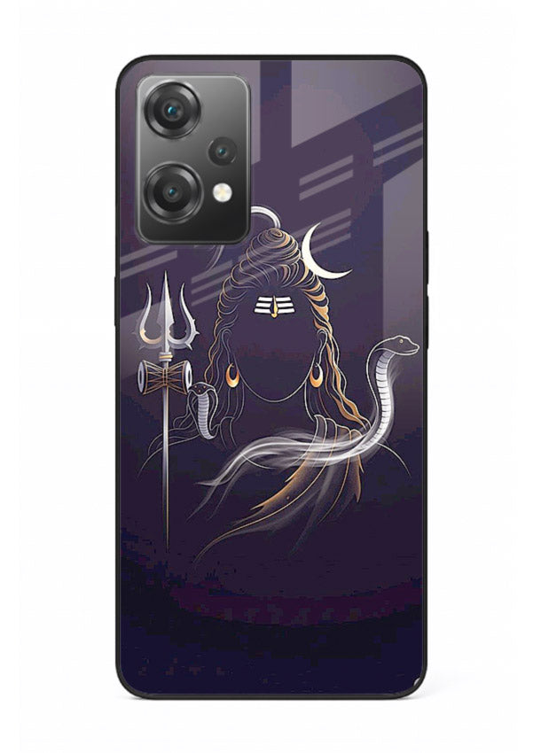 Shiva trishul dark power art OnePlus Nord CE2 Lite 5G bold devotional glass case