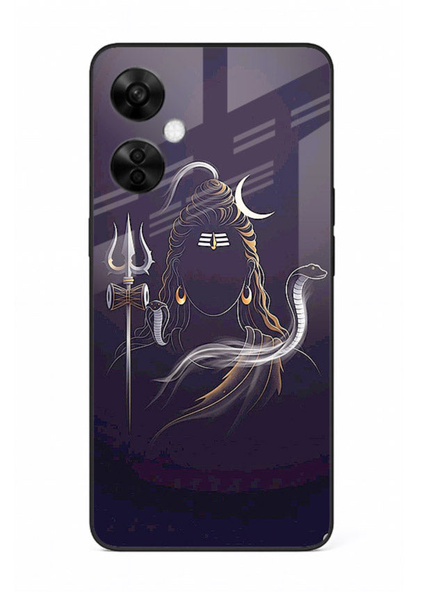 Shiva trishul dark power art OnePlus Nord CE3 Lite bold devotional glass case