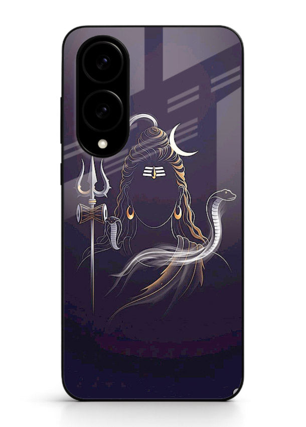 Shiva trishul dark power art Samsung S25 Edge bold devotional glass case