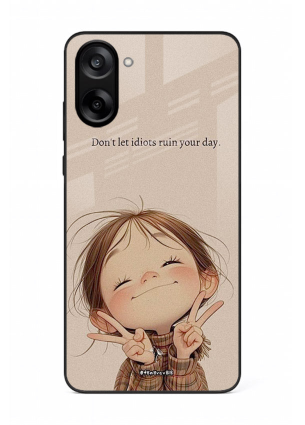 Expressive character artwork printed on OnePlus Nord CE5 glass back cover with joyful tones.