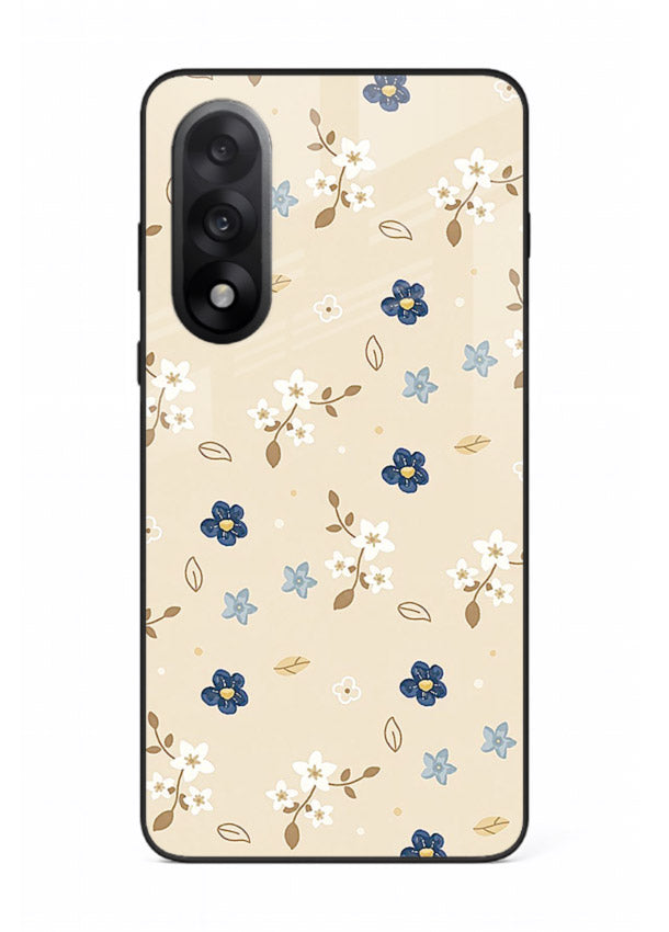 Soft Beige Floral delicate beige floral pattern OnePlus Nord 5 glass back cover