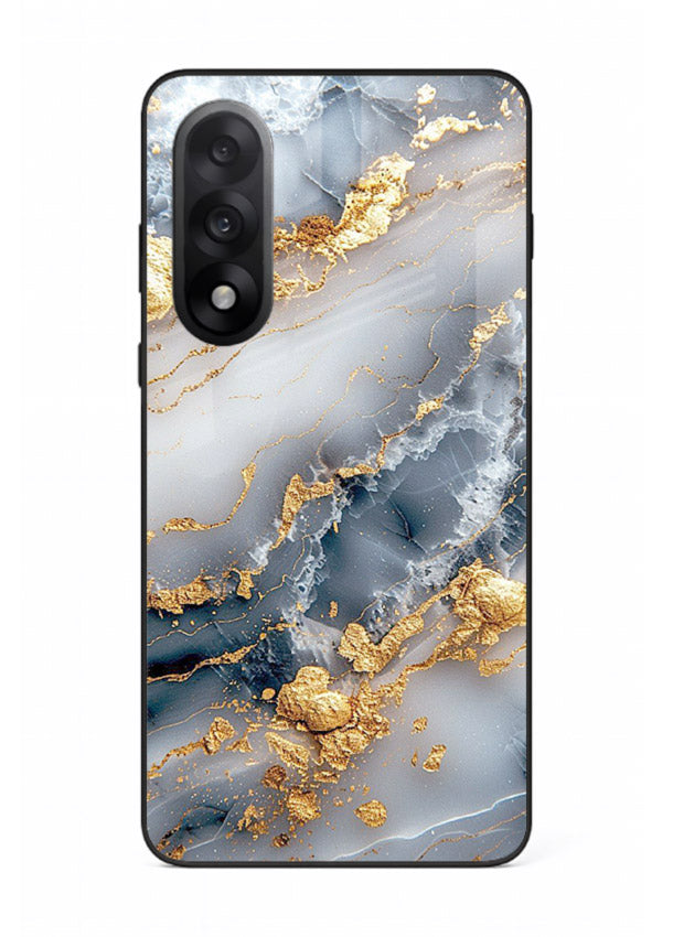 Soft Smoke Marble OnePlus Nord 5 glass back cover with white smoky marble texture