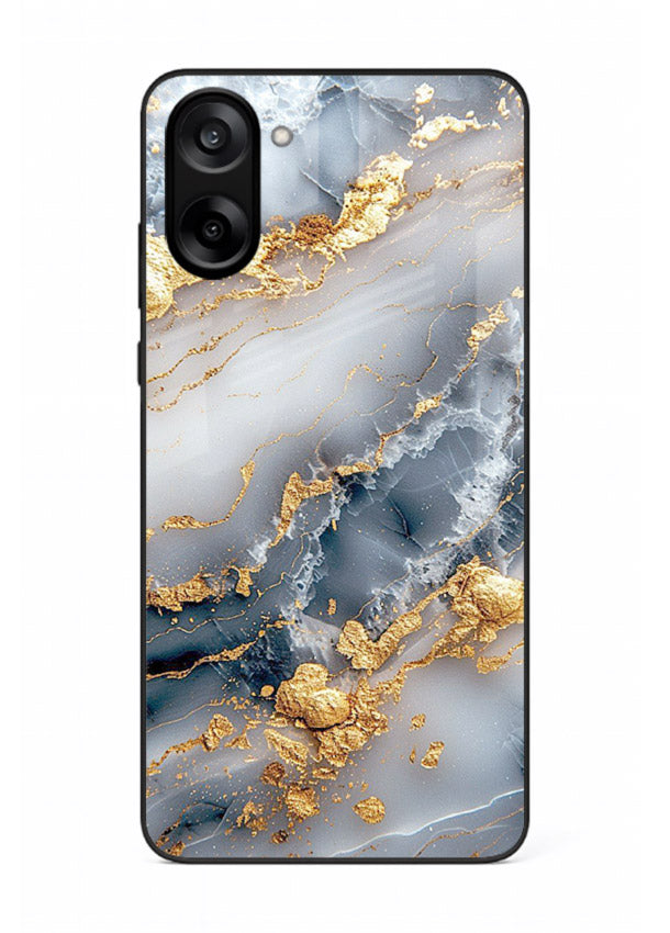 Soft Smoke Marble OnePlus Nord CE5 glass back cover with white smoky marble texture