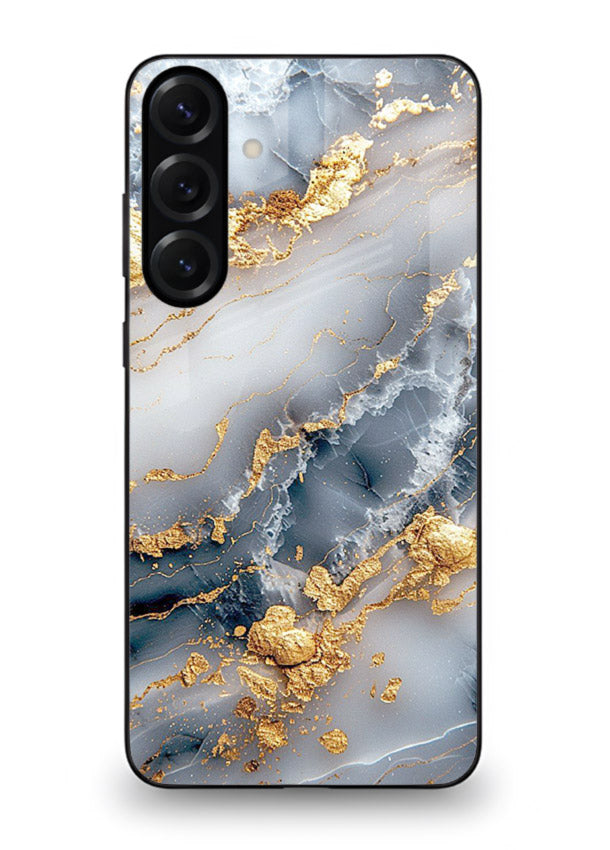 Soft Smoke Marble Samsung A54 5G glass back cover with white smoky marble texture