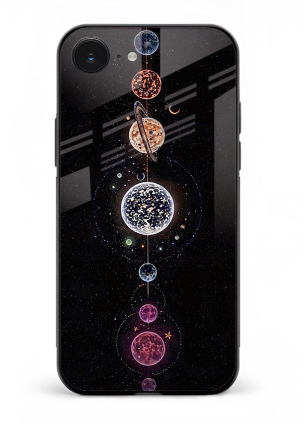Solar chakra mandala cosmic art iphone 16e glass meditation spiritual case