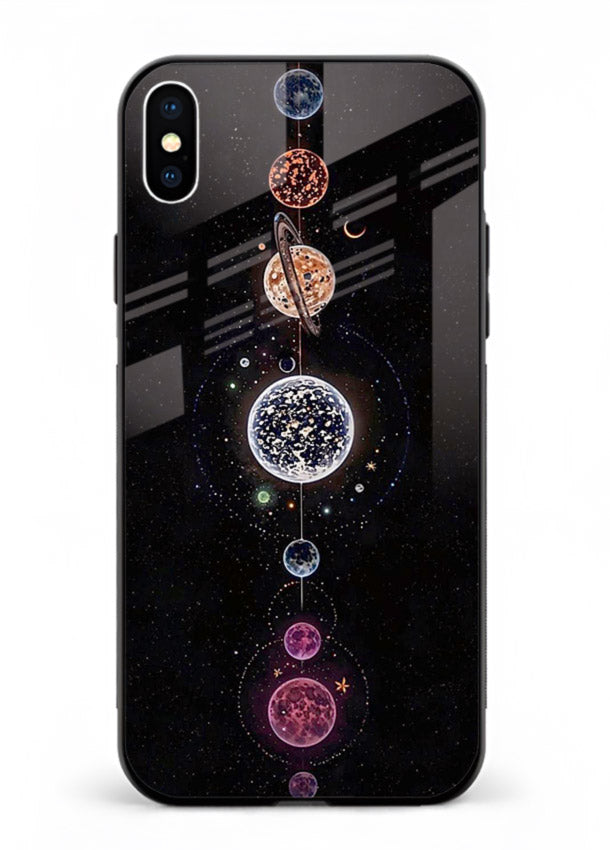 Solar chakra mandala cosmic art iphone xs max glass meditation spiritual case
