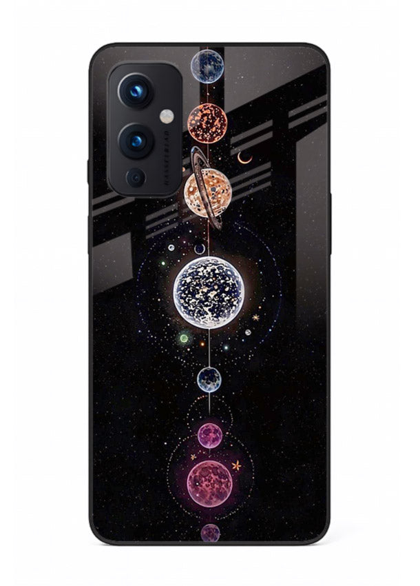 Solar chakra mandala cosmic art OnePlus 9 Pro glass meditation spiritual case