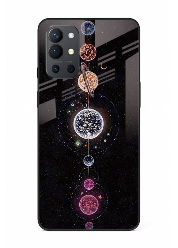 Solar chakra mandala cosmic art OnePlus 9R glass meditation spiritual case