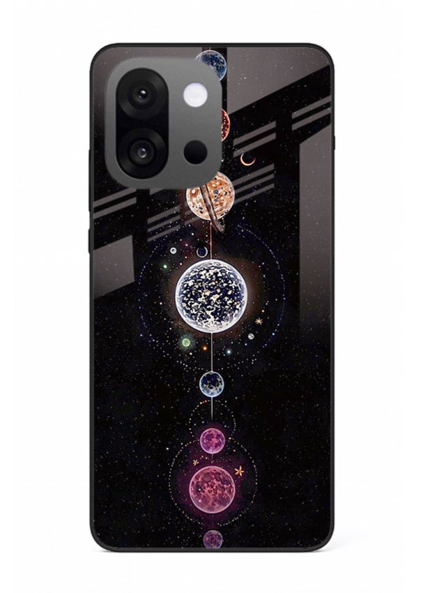 Solar chakra mandala cosmic art OnePlus 13s glass meditation spiritual case