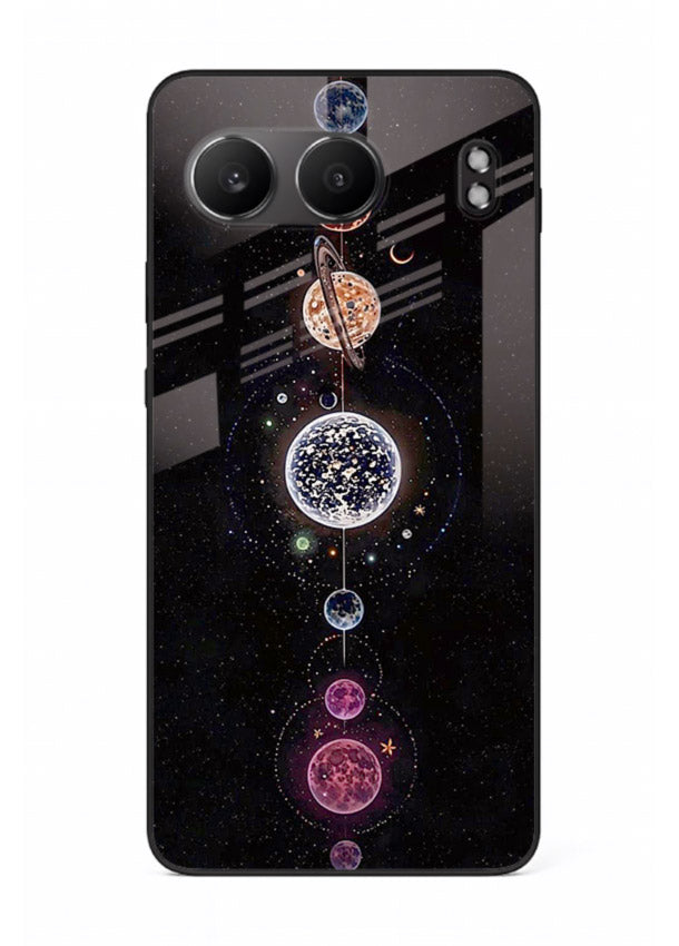 Solar chakra mandala cosmic art OnePlus Nord 4 glass meditation spiritual case