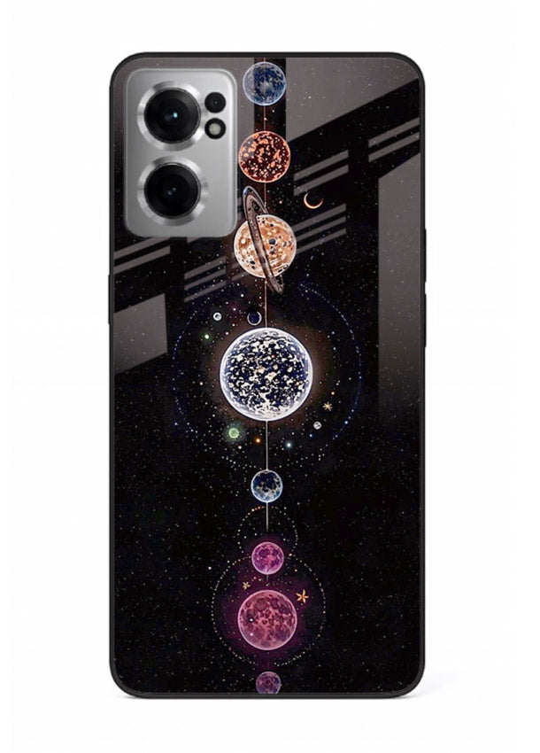 Solar chakra mandala cosmic art OnePlus Nord CE2 5G glass meditation spiritual case