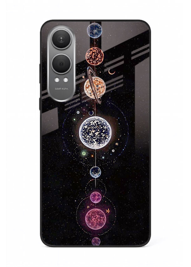 Solar chakra mandala cosmic art OnePlus Nord CE4 Lite glass meditation spiritual case