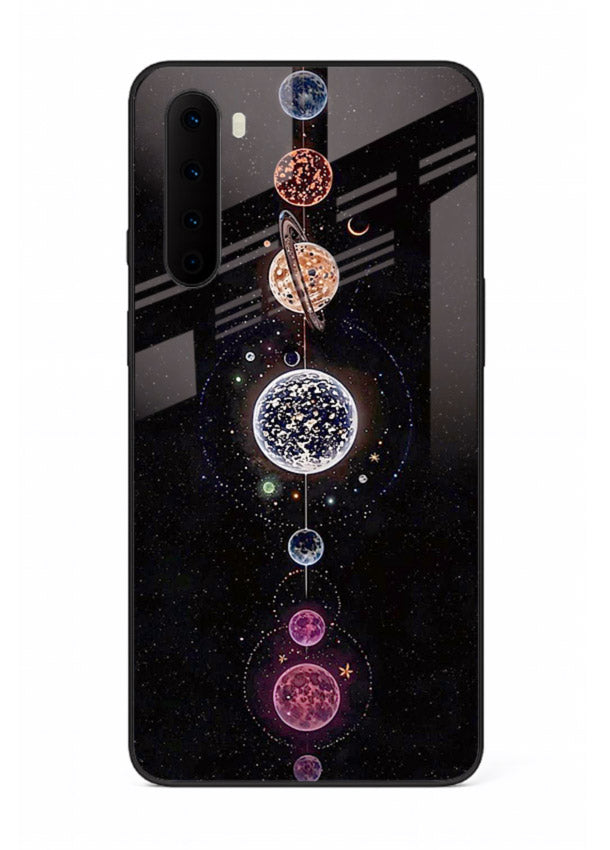 Solar chakra mandala cosmic art OnePlus Nord glass meditation spiritual case