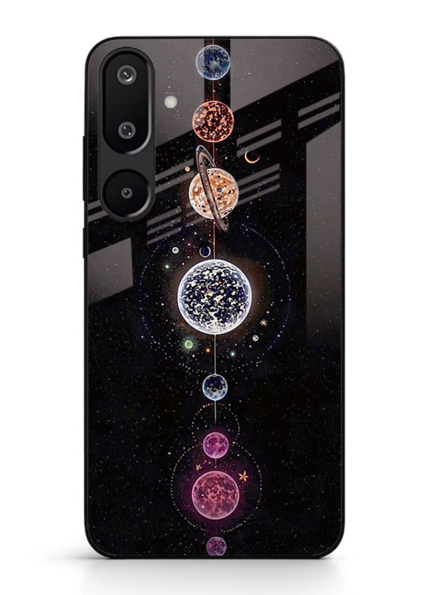 Solar chakra mandala cosmic art Samsung M16 5G glass meditation spiritual case