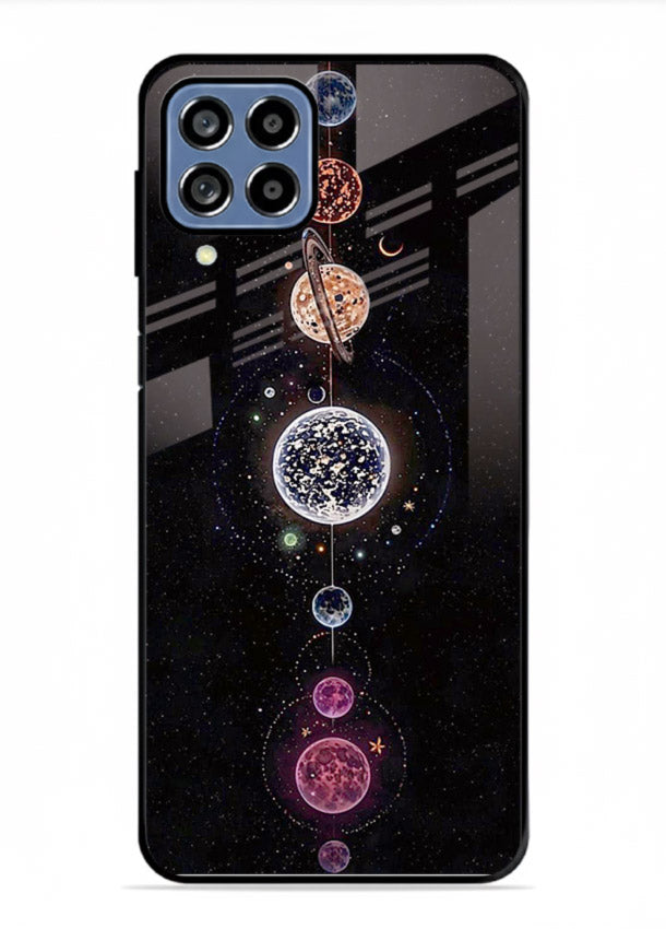 Solar chakra mandala cosmic art Samsung F12 5G glass meditation spiritual case
