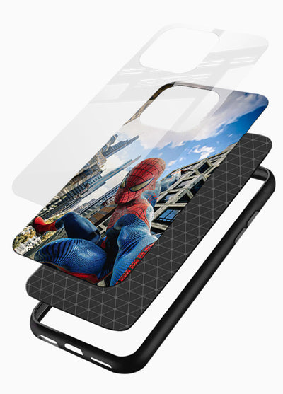 Spider Man in Action cover for Glossy Vibrant Premium Look - Angle Layers
