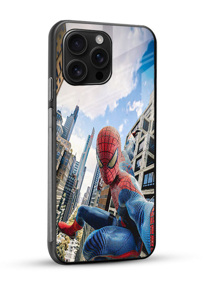 Spider Man in Action cover for Glossy Vibrant Premium Look - Angle Side