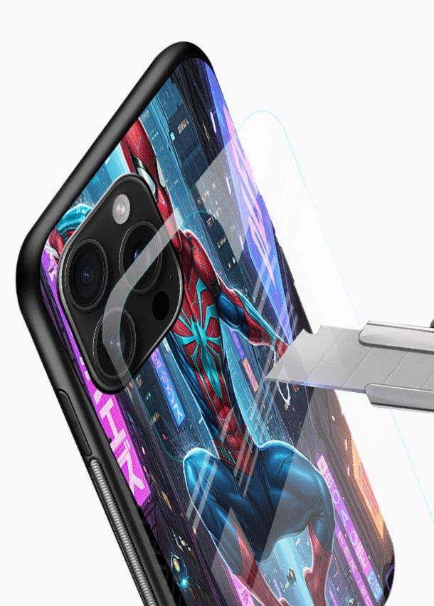 Spider-Man Neon Swing cover for Glossy Vibrant Premium Look - Angle Blade
