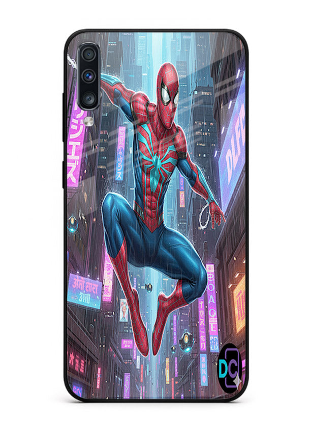 Spider-Man Neon Swing cover for Samsung A50