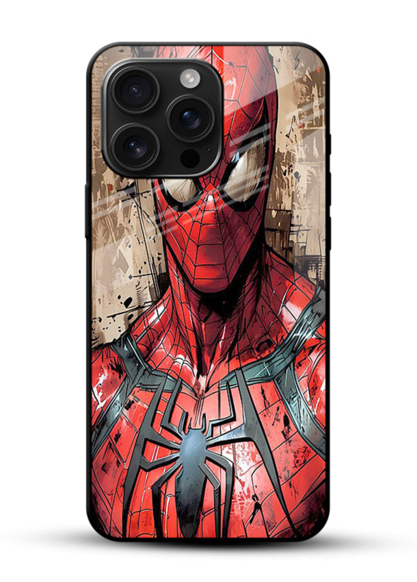Spider-Man Realistic Portrait cover for Glossy Vibrant Premium Look - Angle Front