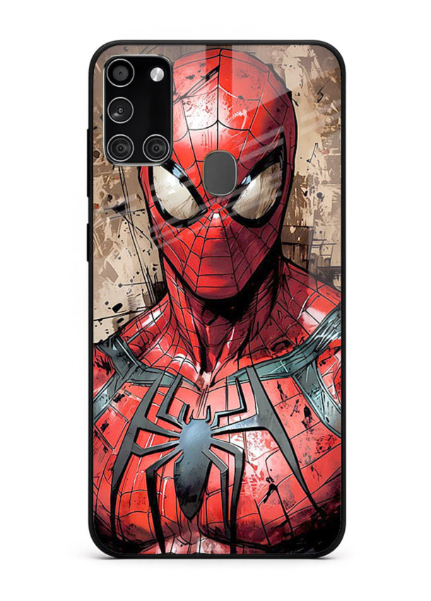 Spider-Man Realistic Portrait cover for Samsung A21s