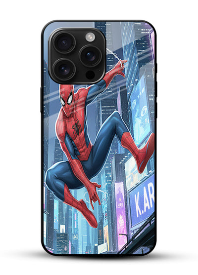 Spider-Man Swing Motion cover for Glossy Vibrant Premium Look - Angle Front