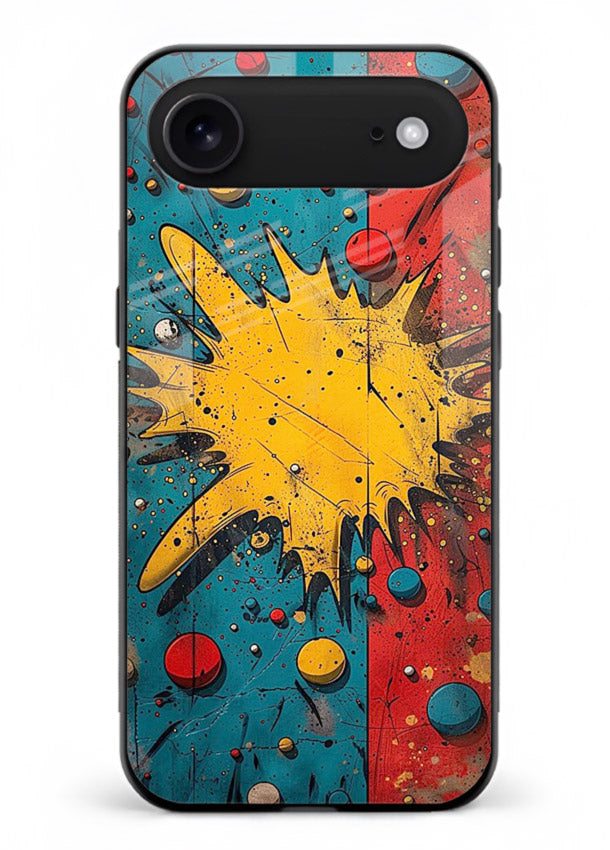 Splash Pop Abstract bold splash pattern iphone 18 air glass back cover
