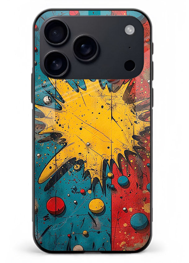 Splash Pop Abstract bold splash pattern iphone 18 pro max glass back cover