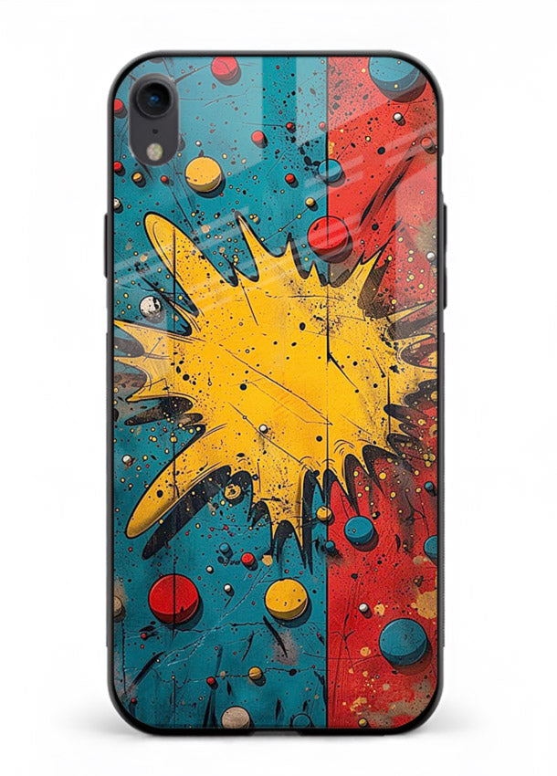 Splash Pop Abstract bold splash pattern iphone xr glass back cover